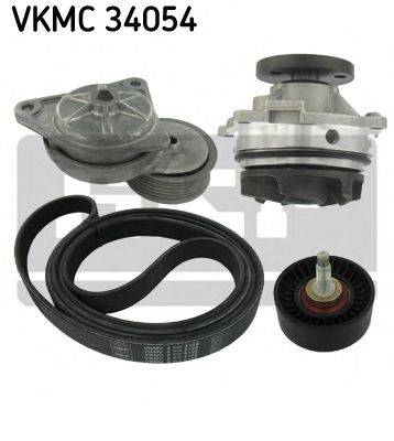 Водяний насос + комплект потічкових ременів SKF VKMC 34054