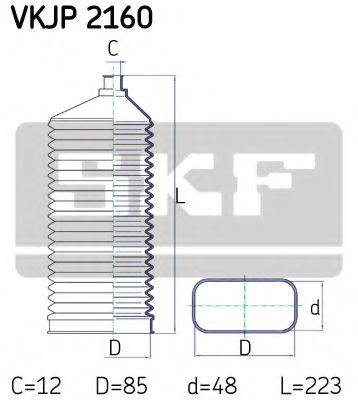 Комплект пылника, рулевое управление SKF VKJP 2160