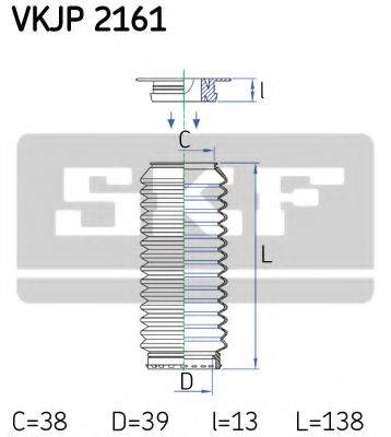 SKF VKJP2161 Комплект пылника, рулевое управление