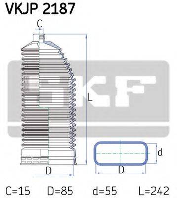 SKF VKJP2187 Комплект пильника, рульове управління
