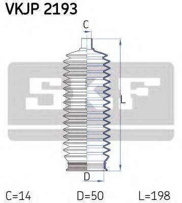 Комплект пильника, рульове управління SKF VKJP 2193