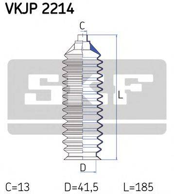 Комплект пильника, рульове управління SKF VKJP 2214
