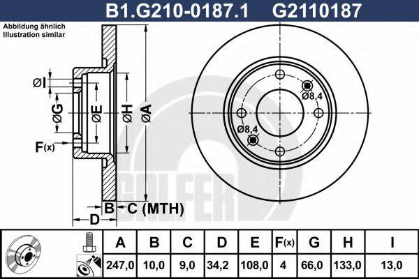 Тормозной диск GALFER B1.G210-0187.1