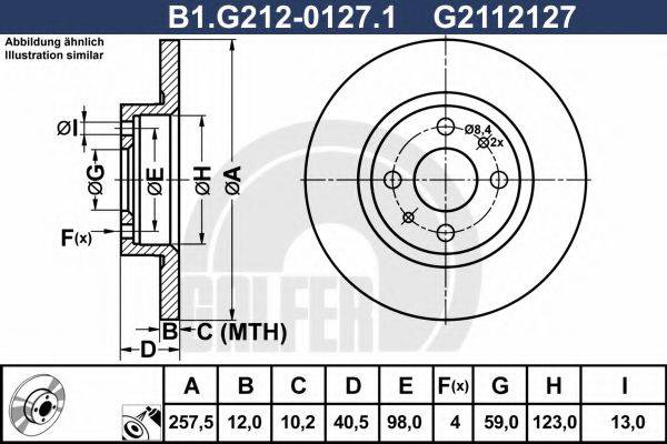 GALFER B1G21201271 Тормозной диск