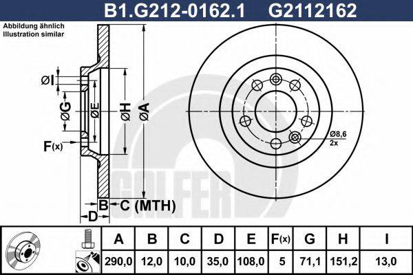Тормозной диск GALFER B1.G212-0162.1