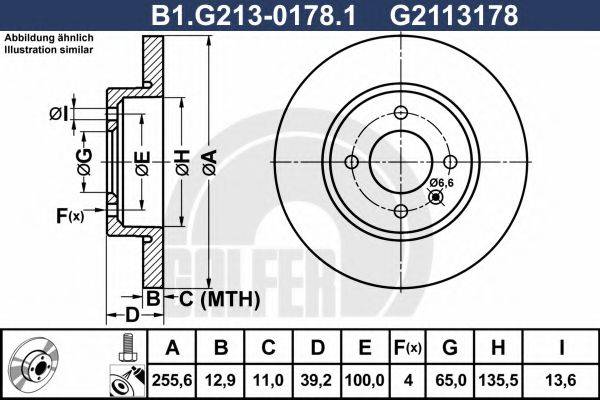 GALFER B1G21301781 Тормозной диск
