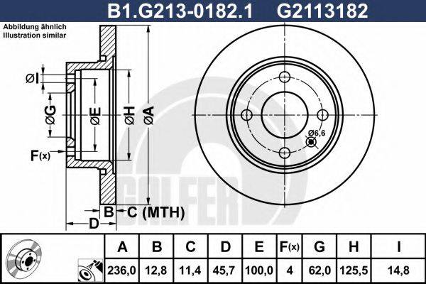 Тормозной диск GALFER B1.G213-0182.1