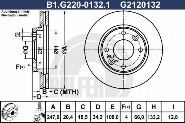 гальмівний диск GALFER B1.G220-0132.1