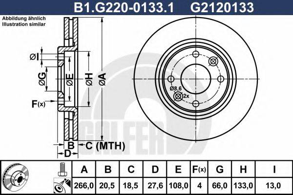 GALFER B1G22001331 Тормозной диск