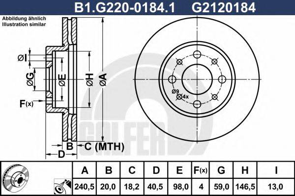 Тормозной диск GALFER B1.G220-0184.1