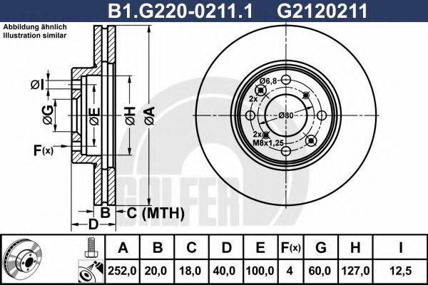 Тормозной диск GALFER B1.G220-0211.1