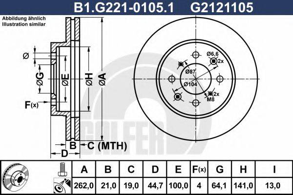 Тормозной диск GALFER B1.G221-0105.1