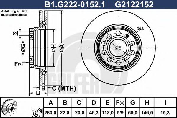GALFER B1G22201521 Тормозной диск