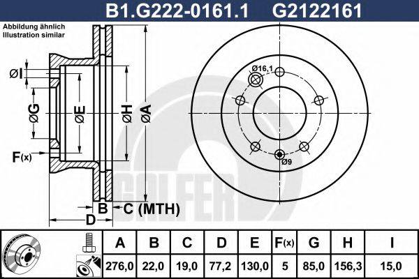 Тормозной диск GALFER B1.G222-0161.1