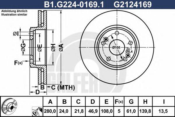 Тормозной диск GALFER B1.G224-0169.1