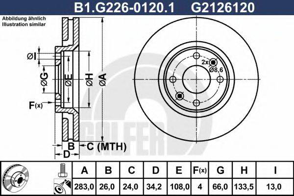 GALFER B1G22601201 Тормозной диск