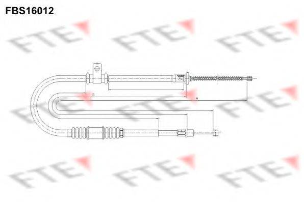FTE FBS16012 Трос, стояночная тормозная система