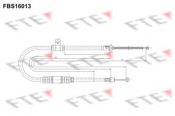 FTE FBS16013 Трос, стояночная тормозная система