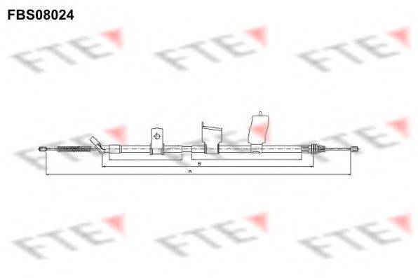 FTE FBS08024 Трос, стояночная тормозная система