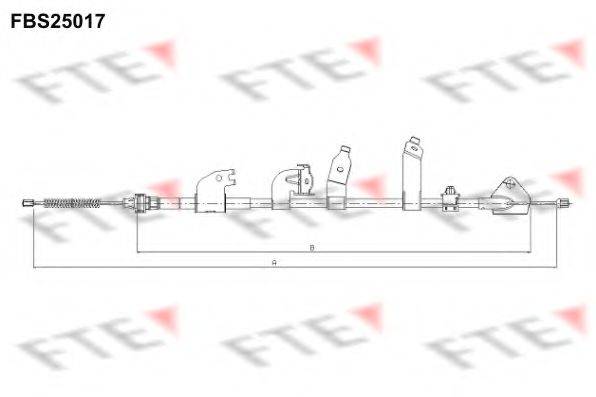 FTE FBS25017 Трос, стояночная тормозная система