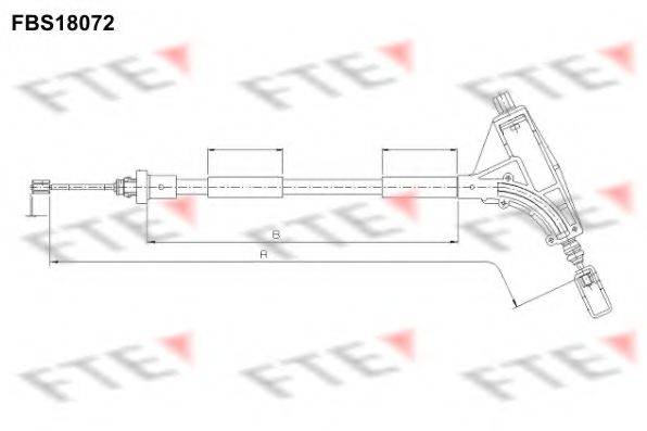 FTE FBS18072 Трос, стоянкова гальмівна система