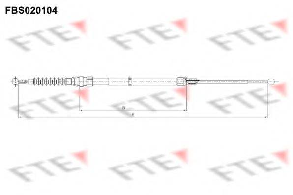Трос, стоянкова гальмівна система FTE FBS020104