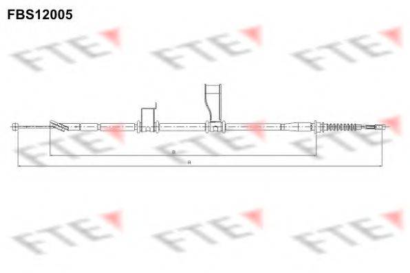 FTE FBS12005 Трос, стояночная тормозная система