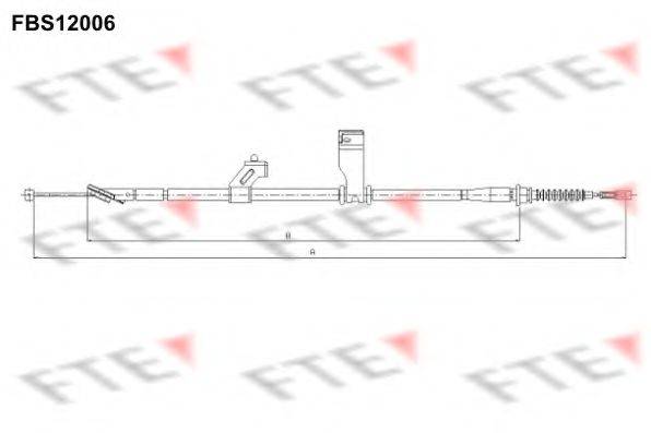 Трос, стоянкова гальмівна система FTE FBS12006