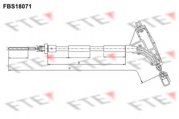 Трос, стоянкова гальмівна система FTE FBS18071