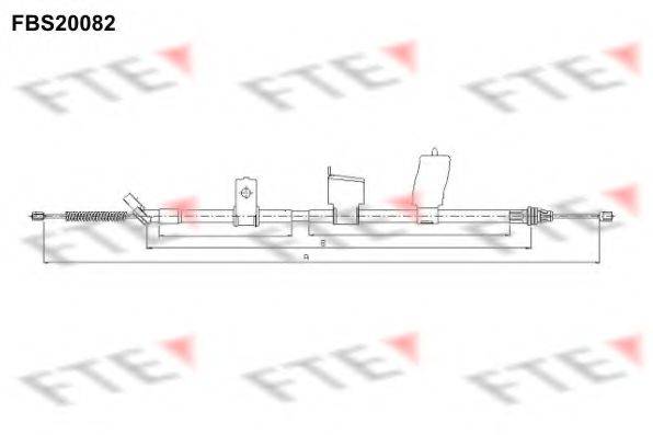 FTE FBS20082 Трос, стояночная тормозная система