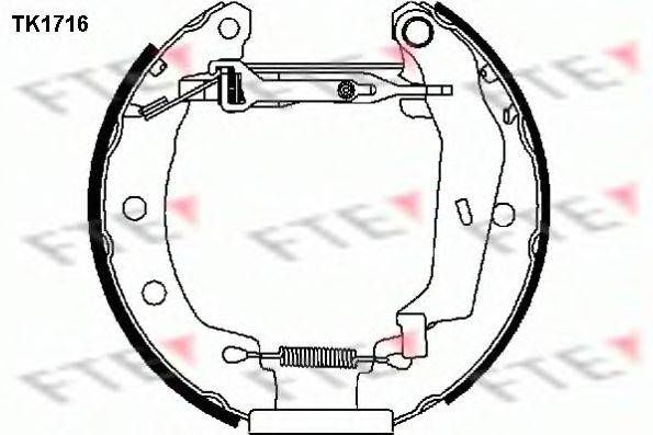 Комплект гальмівних колодок FTE TK1716