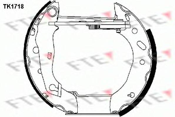 Комплект гальмівних колодок FTE TK1718