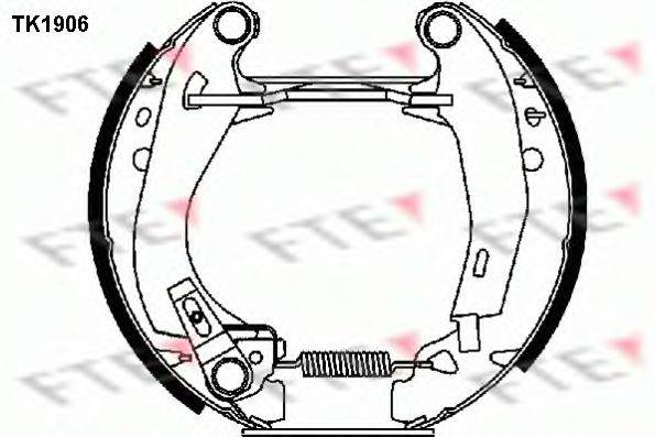 Комплект гальмівних колодок FTE TK1906