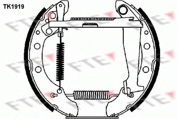 Комплект гальмівних колодок FTE TK1919
