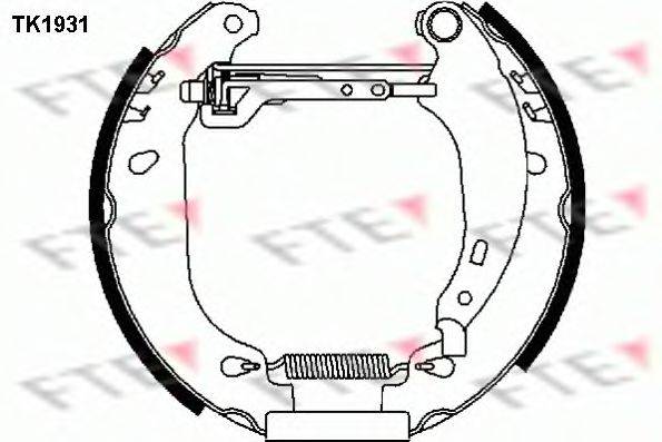 Комплект гальмівних колодок FTE TK1931