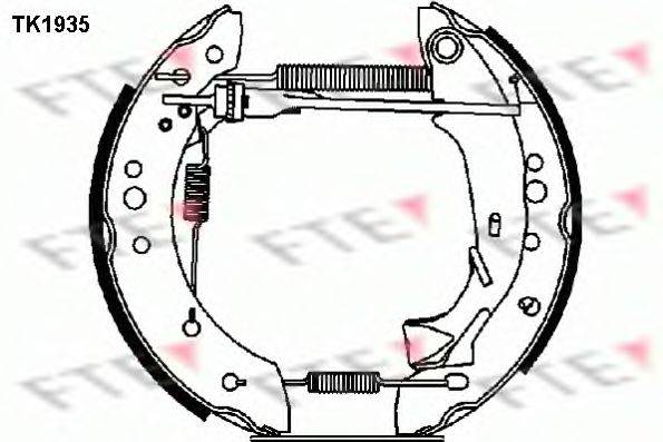 Комплект гальмівних колодок FTE TK1935