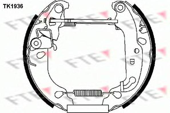 Комплект гальмівних колодок FTE TK1936