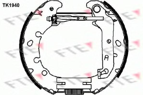 Комплект гальмівних колодок FTE TK1940