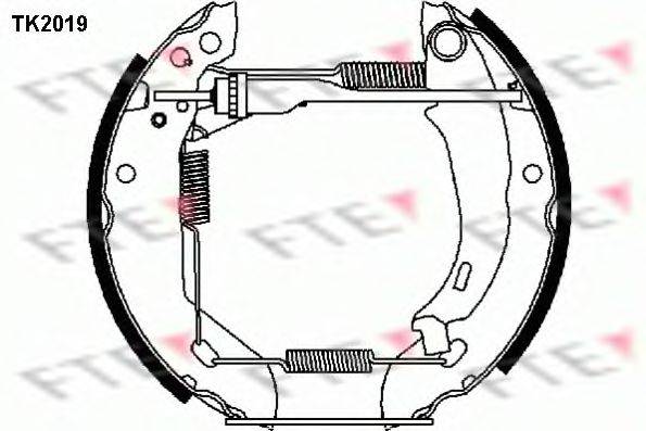Комплект гальмівних колодок FTE TK2019