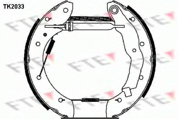 Комплект гальмівних колодок FTE TK2033