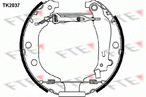 Комплект гальмівних колодок FTE TK2037