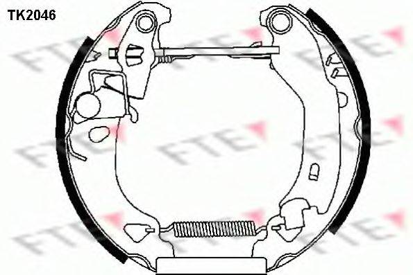 Комплект гальмівних колодок FTE TK2046