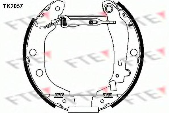 Комплект гальмівних колодок FTE TK2057