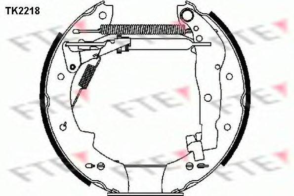 Комплект гальмівних колодок FTE TK2218