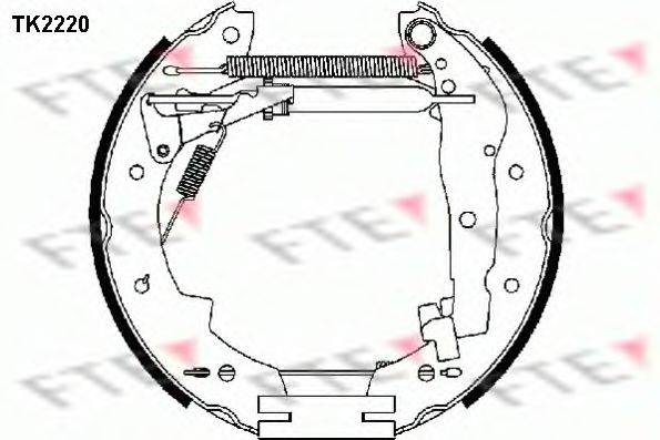 Комплект гальмівних колодок FTE TK2220