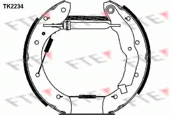 Комплект гальмівних колодок FTE TK2234