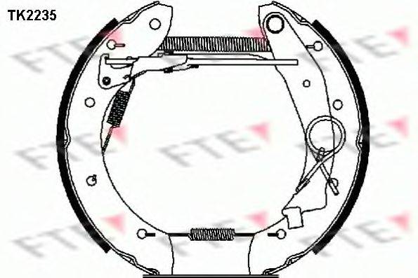 Комплект гальмівних колодок FTE TK2235