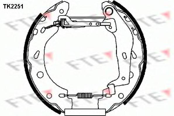 Комплект гальмівних колодок FTE TK2251