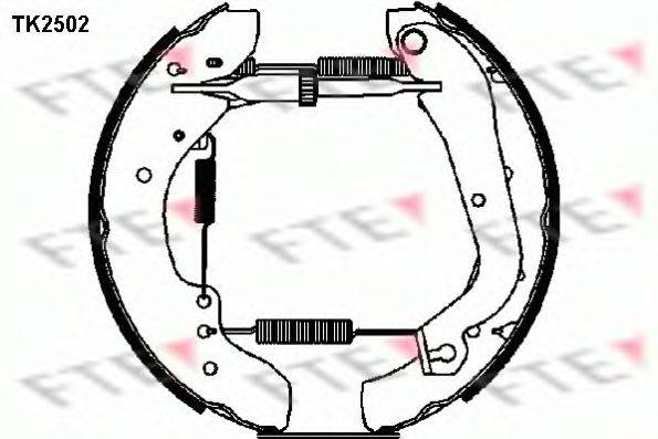 FTE TK2502 Комплект тормозных колодок