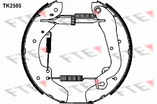 Комплект гальмівних колодок FTE TK2505